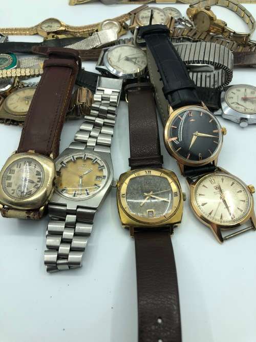 Swiss watches and watch parts - two massive lots one price