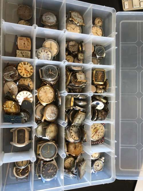 Swiss watches and watch parts - two massive lots one price