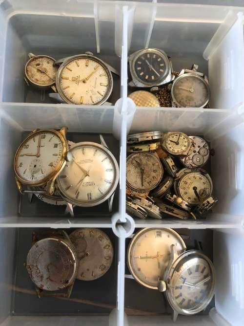 Swiss watches and watch parts - two massive lots one price