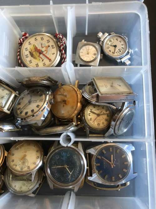 Swiss watches and watch parts - two massive lots one price