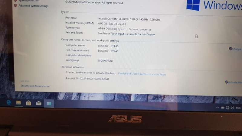 ASUS X554L  Core i3 4th Gen, 6GB Ram, 1000GB Hard Drive, Windows 10 Home Single Language x64