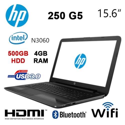 ***HP 250 G5 - *4GB RAM, *500GB HDD, *WINDOWS 10 X64, *EXCELLENT BATTERY LIFE***