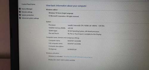 HP 15-RA011 - Intel Celeron N3060 1.6Ghz, 4Gb Ram, 500Gb Hdd, Windows 10 Home Single Language x64