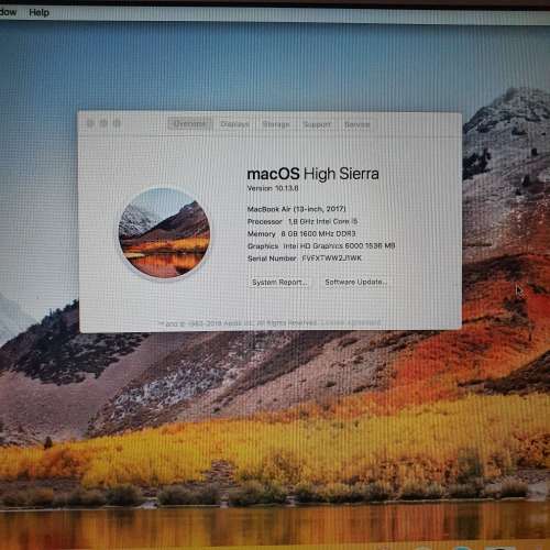 **MacBook Air 13.3-inch ** Inte Core i5 1.8GHz ** 8GB RAM ** 128GB SSD ** CYCLE COUNT 213**
