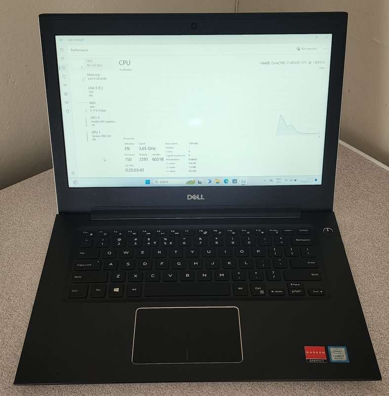 Dell Vostro 5471 - i7 8TH GEN | 14` FHD | 8GB DDR4 RAM | 240GB SSD | AMD RADEON 530 4GB GPU | WIN11