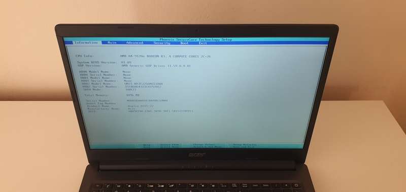 Acer Aspire 3 A315-22, AMD A4-9120e Radeon R3 @1.5GHz, 4GB RAM, 256GB NVMe SSD, FHD,Windows 10 x64