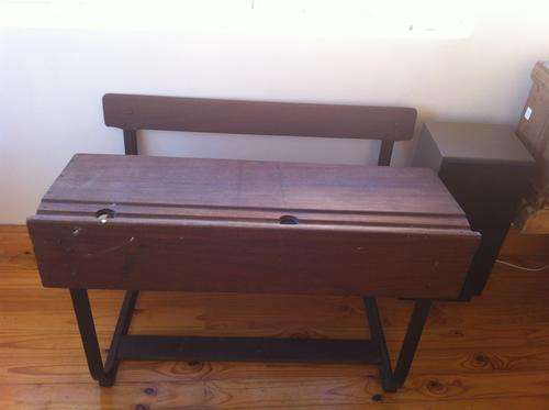 2 seater oak school desk