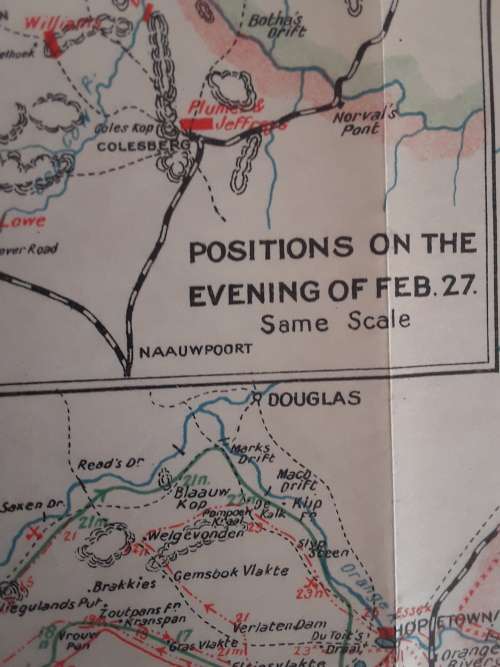 Anglo-Boer War Map: The Third or Great de Wet Hunt OFS Cape Colony 1901