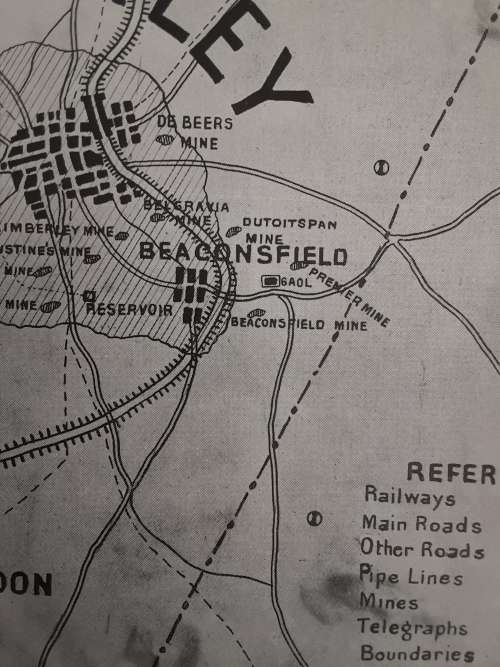 Anglo-Boer War: Relief Map showing the position and environments of Kimberley  1899