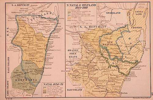 Maps: Natal 1824-75 & N. Natal & Zululand 1845-1910