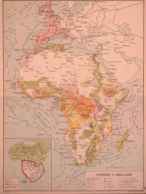 Economic Map of Africa 1920
