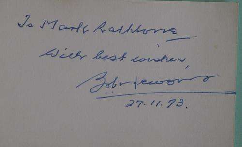 Bob Newson, 1930s South African Cricketer Autograph