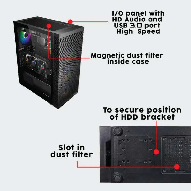 Armaggeddon Tessaraxx Apex 8 Air ATX Gaming Case