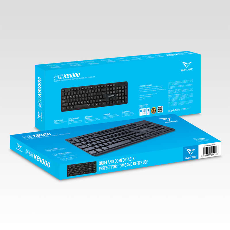 Alcatroz Silent KB1000 USB Wired Keyboard