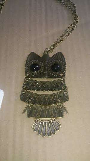 BIG MOVING OWL NECKLACE AND PENDANT