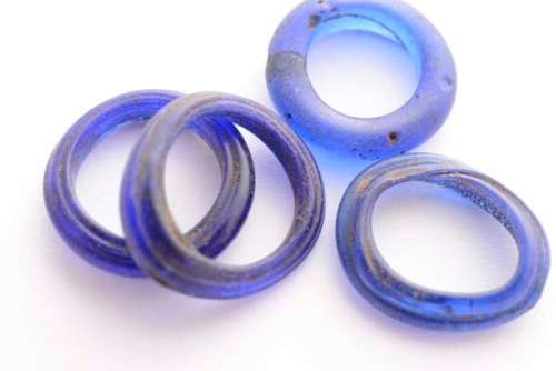 Ethiopian glass beads, 10mm, 10pcs