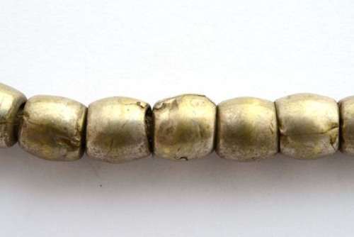 Ethiopian beads, metal, dark silver colour, 9mm, 1strand, +/-28cm