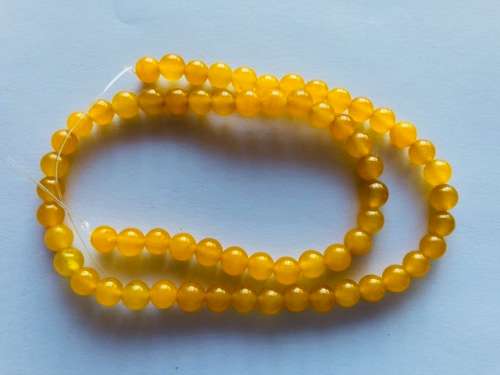 South American topaz, round, 6mm, 1 strand (64pcs)