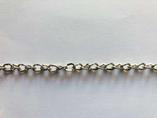 Chain, antique silver, 5x6mm, length 1m