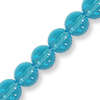 Round glass 6mm turquoise, 10pc