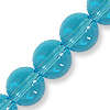 Round glass 8mm turquoise, 10pc