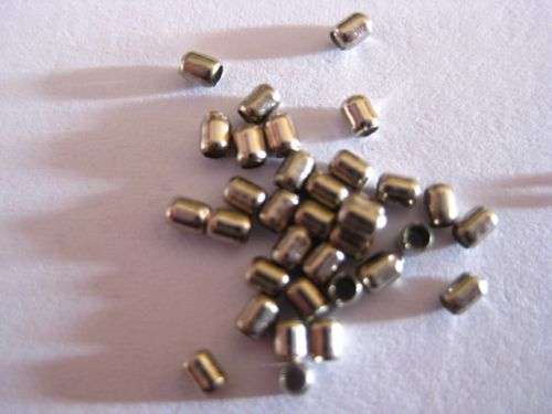 Crimp tubes, antique silver, 2mm, +/-50pcs