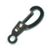 Spring hook, nickel, 5pcs