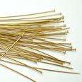 Head pins, 51mm goldtone, 20pcs