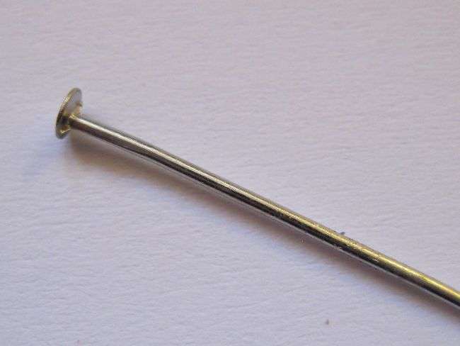 Head pins, nickel, 51mm, 50pcs