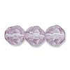 Round facetted glass beads, 6mm, light amethyst, 10pcs