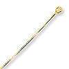 Eye pins, gold tone, 76mm, 20pcs