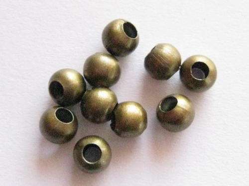 Spacer round 6mm antique bronze, 10pcs