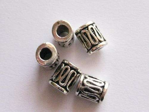 Spacer, drum, antique silver, 8mm, 5pc