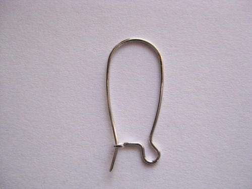 Earwire French hook, 26mm, antique silver, 2pcs