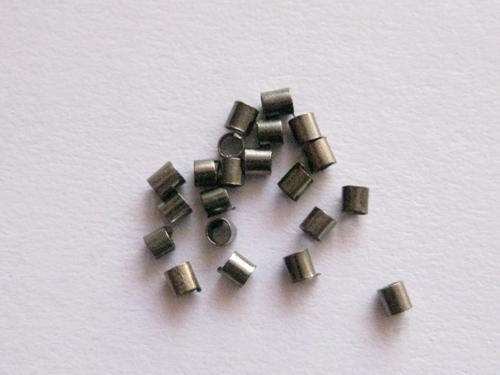 Crimp tubes, 1.5mm, black nickel, +/-100pcs