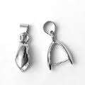 Pinch bail, antique silver, 20mm, 1pc