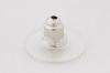 Earring back/clutch with stabiliser, silver tone, 10pcs