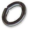 Oval jump rings (thick), 6.5mm, black nickel, 20pcs