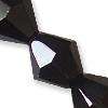 Glass facetted bicone, 8mm, black, 10pcs