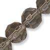 Glass facetted round, 8mm, black diamond, 10pcs