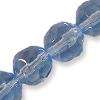 Glass facetted round, 8mm, light blue, 10pcs
