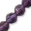 Glass facetted round, 8mm, purple, 10pcs
