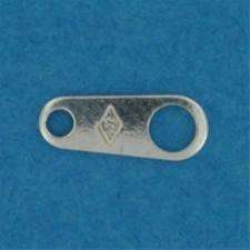 Sterling silver quality tag, 9mm, 1pc