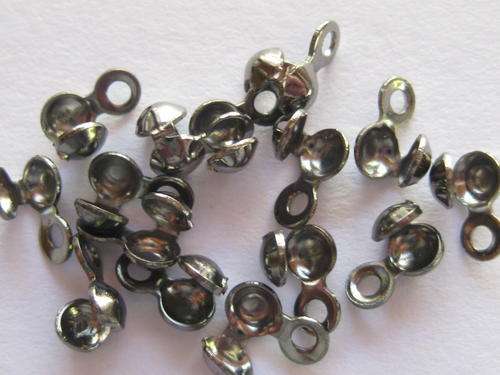 Calottes, black nickel, 20pcs