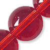 Round glass 10mm red, 5pc