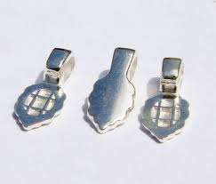 Medium Aanraku Bails (Silver Plated) for Glass Tile Pendants, 1pc