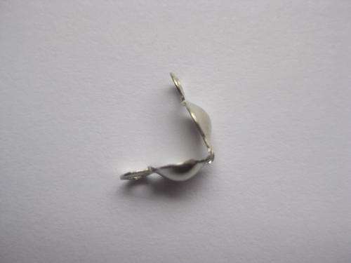 Calottes, nickel, 2 loop, 50pcs