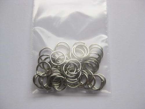 Jump rings, nickel, 8mm, 50pcs