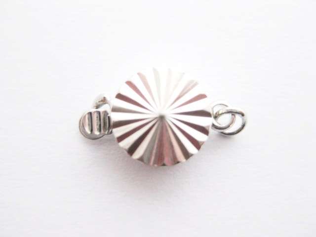 Clasp, single strand, antique silver, 8mm, 1pc