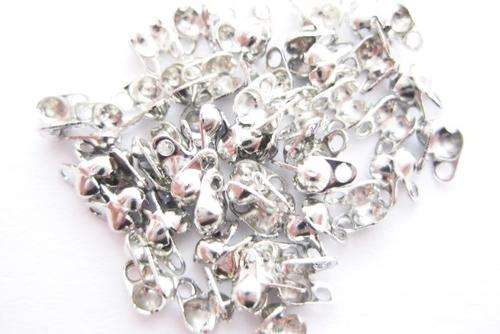 Calottes, small, antique silver 2x4mm, +/-50pcs